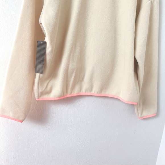 bebe Sport Polar Fleece Snap Cream Pink Jacket Sz M - Picture 10 of 15